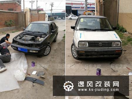 90后少年钟爱情怀老车 翻新改装方头捷达MK2