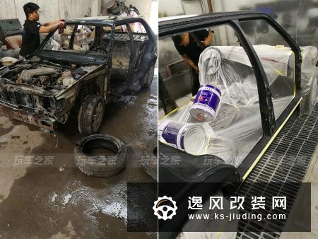 90后少年钟爱情怀老车 翻新改装方头捷达MK2
