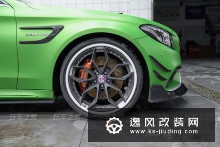 奔驰C63外观改装升级 化身纽北绿AMG GTR