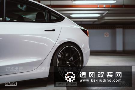 特斯拉Model 3改装20寸BBS轮毂 KW绞牙避震