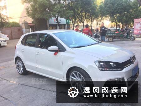 大众POLO改装高尔夫R前杠 双U大灯