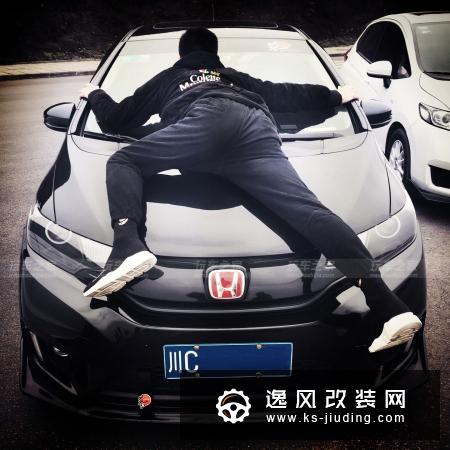 本田“超跑”改装黑武士，四川车友打造不一样的飞度GK5