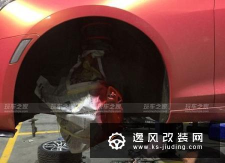凯迪拉克ATS-L改装兰博基尼款轮毂 骚气珊瑚橙改色
