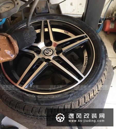 小车也有乐趣 北斗星改装15寸星星轮毂