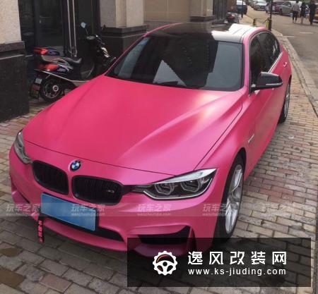 宝马3系改装AN M3包围 19寸TE37轮毂装车