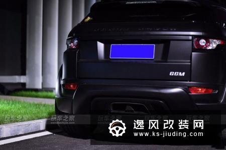 路虎极光双门版改装哈曼宽体包围 黑武士深夜大片