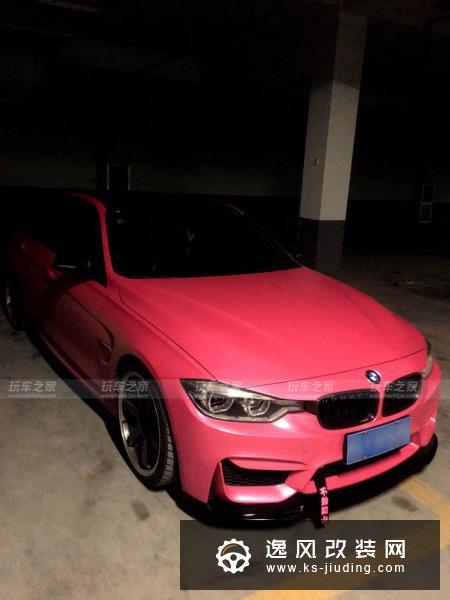 宝马3系改装AN M3包围 19寸TE37轮毂装车