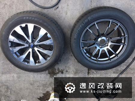 斯巴鲁新款傲虎改装18寸雅泛迪轮毂 AP5200刹车