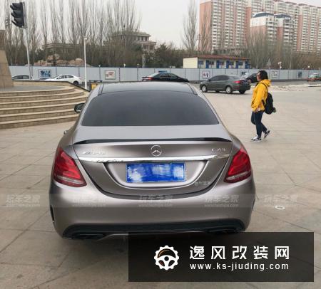 奔驰C200L外观简单改装，变成假AMG C43