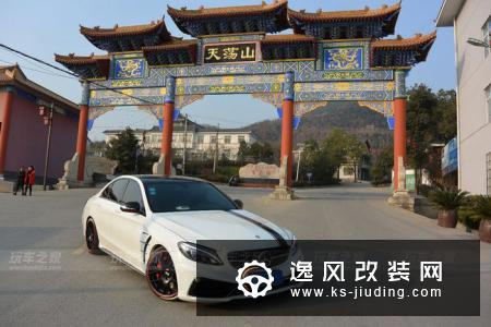 奔驰C200改装卡尔森包围 19寸BBS CH-R轮毂