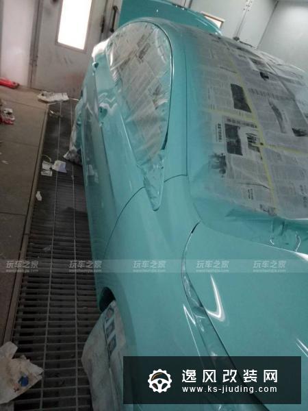 海马M3全车喷漆改色 改装17寸轮毂直通排气
