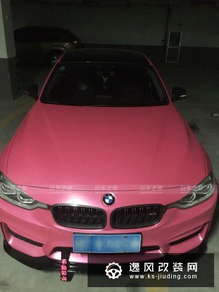 宝马3系改装AN M3包围 19寸TE37轮毂装车