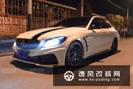 奔驰C200改装卡尔森包围 19寸BBS CH-R轮毂