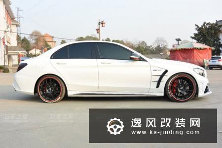 奔驰C200改装卡尔森包围 19寸BBS CH-R轮毂