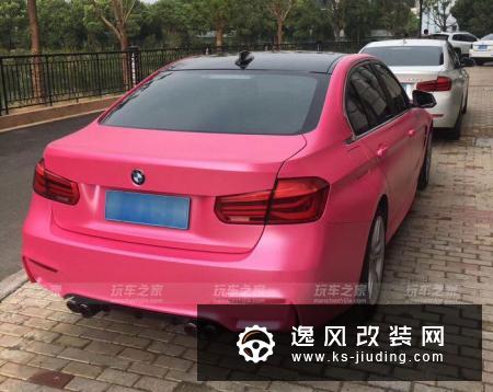 宝马3系改装AN M3包围 19寸TE37轮毂装车