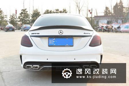 奔驰C200改装卡尔森包围 19寸BBS CH-R轮毂