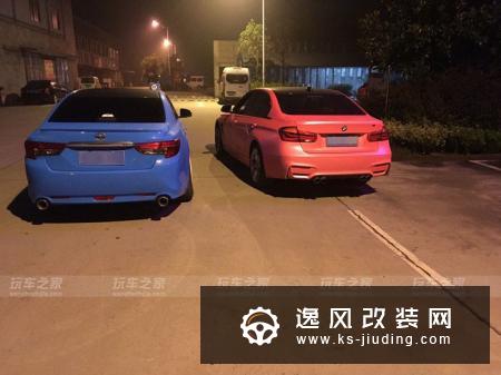 宝马3系改装AN M3包围 19寸TE37轮毂装车