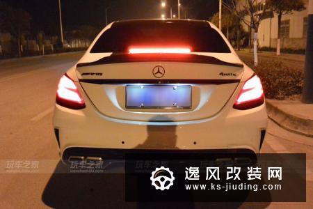 奔驰C200改装卡尔森包围 19寸BBS CH-R轮毂