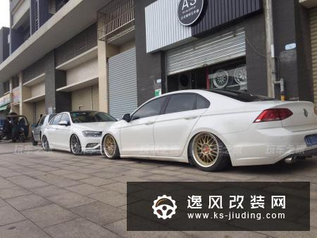 这辆凌渡避震烂了吗？车主改装气动避震尽显低趴魅力