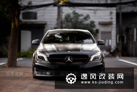 绍兴车友把奔驰CLA改装成低趴黑武士，历时三年交出满意答卷