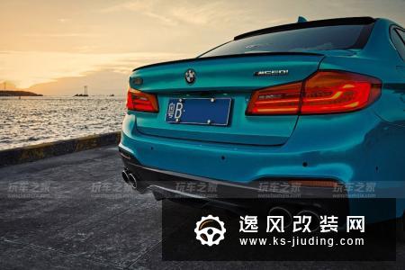 深圳车友投入20多万玩改装，打造骚包“孔雀蓝”宝马新5系(G38)