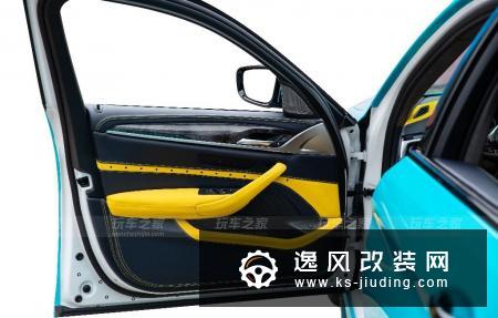 深圳车友投入20多万玩改装，打造骚包“孔雀蓝”宝马新5系(G38)