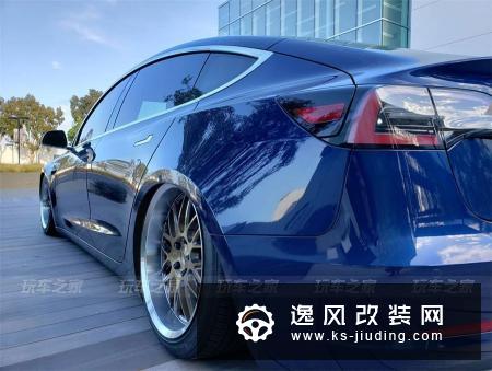 这辆特斯拉有前置发动机？Model 3改装气动避震也很帅气
