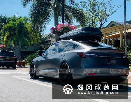 特斯拉Model 3化身低趴背包客 引领电动车改装潮流