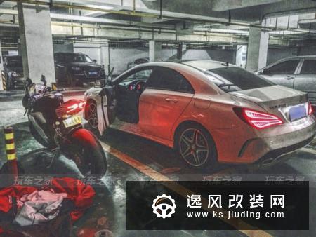 绍兴车友把奔驰CLA改装成低趴黑武士，历时三年交出满意答卷