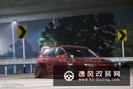 斯巴鲁翼豹化身血色恶魔 全车改装定制宽体