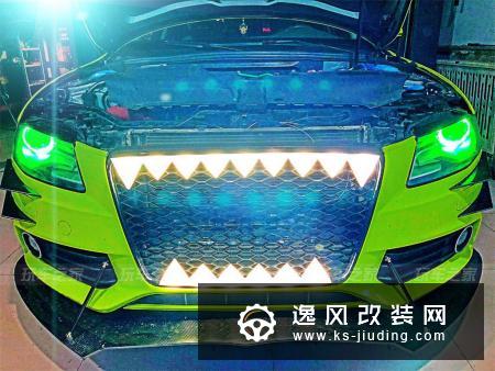 车友入手奥迪A4，爱上改装打造独一无二的绿色大嘴鲨