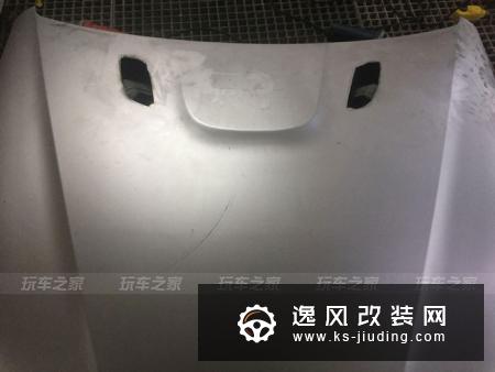 DIY发动机盖起初想的自己做一个试试,害怕自己搞不好,就500元收了原厂有碰