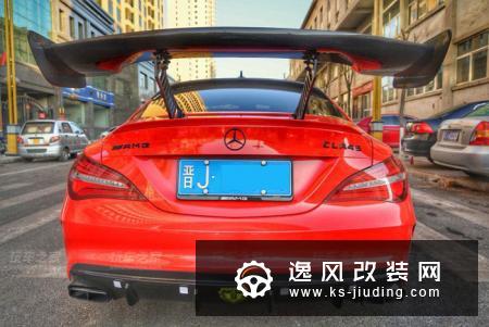 奔驰AMG CLA45改装案例 全车法拉利红的碳纤维毒物