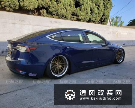 这辆特斯拉有前置发动机？Model 3改装气动避震也很帅气