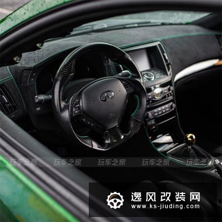 英菲尼迪G37改装低趴宽体还不够，最后改成漫威里的反派“绿魔”