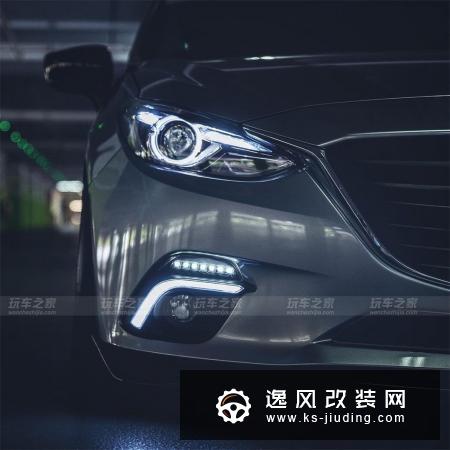 昂克赛拉三厢版改装气动避震 贴地姿态颜值更高