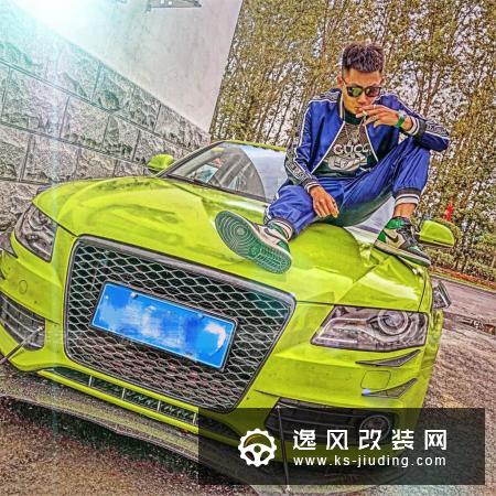 车友入手奥迪A4，爱上改装打造独一无二的绿色大嘴鲨