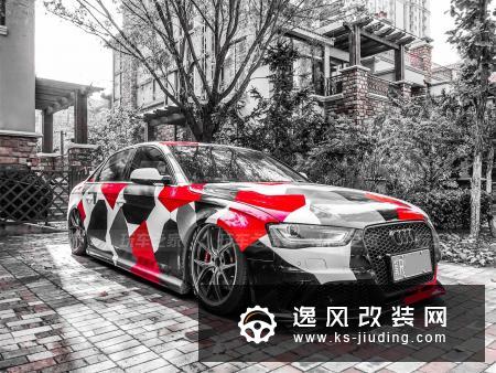 DIY迷彩车衣，这辆奥迪A4L朝着目标不断改装进化