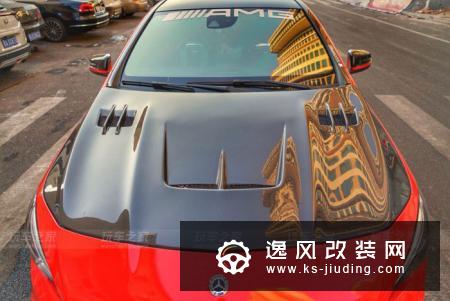 奔驰AMG CLA45改装案例 全车法拉利红的碳纤维毒物