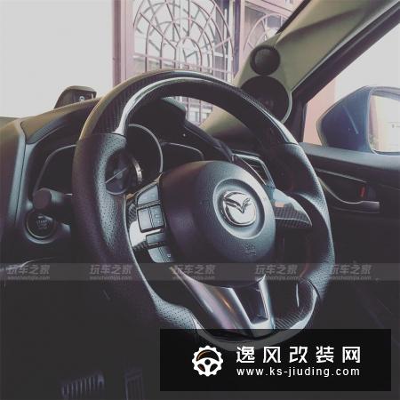 昂克赛拉三厢版改装气动避震 贴地姿态颜值更高