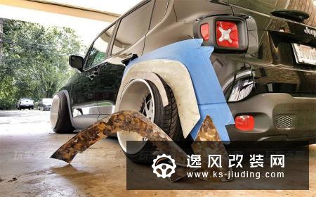 买了辆Jeep自由侠玩改装，不改升高玩起了宽体低趴风格