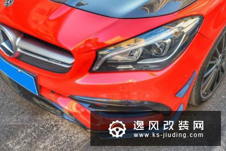 奔驰AMG CLA45改装案例 全车法拉利红的碳纤维毒物
