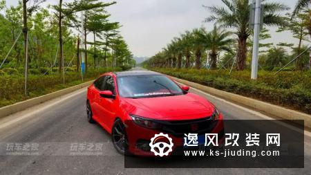 手动红色十代思域坎坷的改装之路