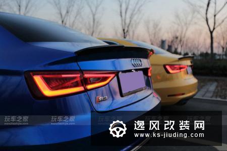 奥迪A3 1.4T改装案例 极光蓝S3外观达成