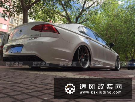 这辆凌渡避震烂了吗？车主改装气动避震尽显低趴魅力