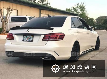 奔驰E级W212改装案例，气动避震不贴地也很帅气