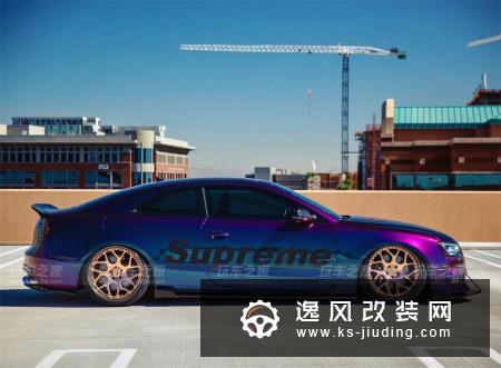 不一样的奥迪S5改装 女生玩起Supreme/LV主题无人能敌