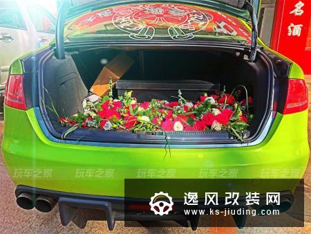 车友入手奥迪A4，爱上改装打造独一无二的绿色大嘴鲨