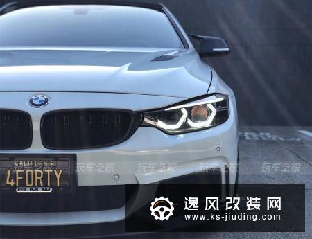 这辆宝马440i遇到小跑车不仅不会怂，改装宽体后还能撩到小姐姐