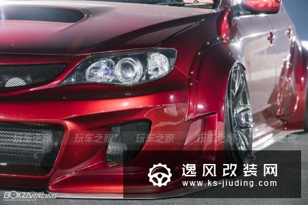 斯巴鲁翼豹化身血色恶魔 全车改装定制宽体